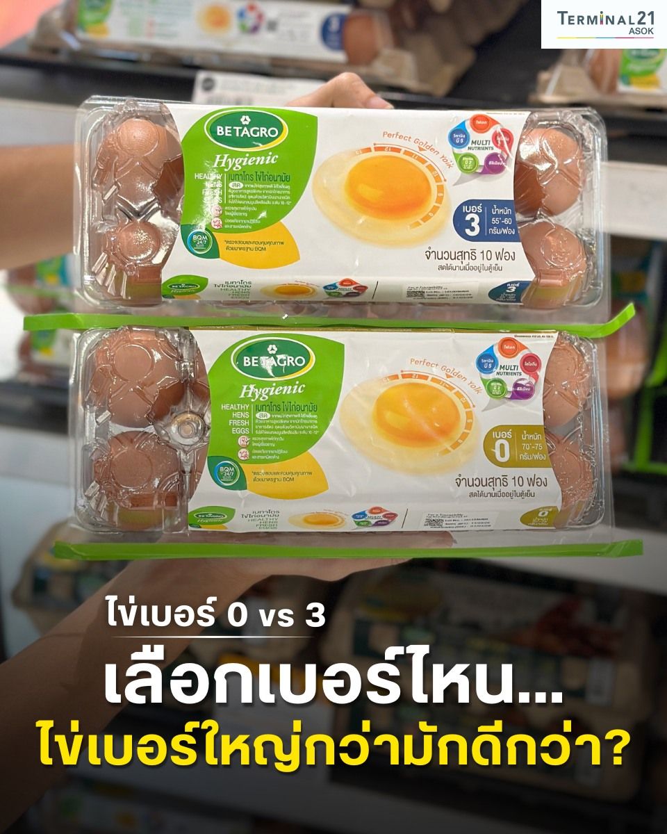 ไข่เบอร์ใหญ่ = ดีกว่า จริงหรอ?